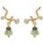 Rabinovich Twist with Surface Earrings - Gold/Quartz/Tourmaline/Transparent