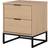 Ebuy24 Luna Oak/Black Sängbord 45x50cm
