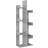 vidaXL Concrete Grey Bogreol 140cm