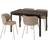 IKEA EKEDALEN/KRYLBO Dark Brown/Dark Beige Matbord 80x180cm 5st