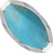 C. W. Sellors Coronation Hallmark Large Oval Ring - White Gold/Blue