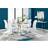 Canora Grey Kylooe Modern High Gloss White Dining Set 190x90cm 7pcs