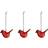 Iittala Mini Birds Red Juletræspynt 4.8cm 3stk