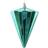 Shiny Cone Teal Christmas Tree Ornament 15.2cm 3pcs