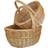 RED HAMPER Buff Oval Wicker Shopper Natural Basket 22cm 2pcs