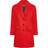 Yours Curve Midi Formal Coat Plus Size - Red