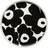 Marimekko Oiva Unikko Black Assiett 20cm