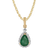 Gemondo Classic Pear Pendant - Gold/Emerald/Diamond