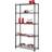 Honey Can Do 5-Tier Heavy-Duty Black Shelving System 91.4x182.9cm