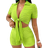 Shein Slayr Solid Tie Front Crop Top & Shorts