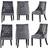 P&N Homewares Windsor Dark Gray Kitchen Chair 94cm 6pcs