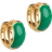 ENAMEL Copenhagen Wide Hoops - Gold/Green