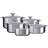 Le Creuset Signature Stainless Steel Set med lock 5 delar