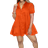 Shein SHEIN Slayr Plus Size Puff Short Sleeve Shirt Collar Ruffle Hem Dress