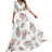 Shein Backless A-line dress with floral pattern