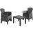 ProGarden Akita Outdoor Lounge Set, 1 Table incl. 2 Chairs