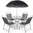 SA Products 4-seater Bistro Set, 1 Table incl. 4 Chairs