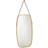 Relaxdays Oval Bamboo Natural Väggspegel 43.5x76.5cm