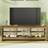 Madesa Cable Management Rustic TV Bench 180x60cm