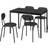 IKEA SANDSBERG/ÖSTANÖ Black/Dark Grey Köksstol 75cm 5st