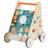 Vertbaudet Wooden Walker With Brakes FSC Certified White Medium Solid With Design