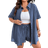 Shein LUNE Plus Drop Shoulder Shirt & Knot Front Shorts