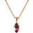 Caroline Svedbom Petite Navette Necklace - Gold/Purple