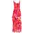 Quiz Women's Chiffon Cowl Neck Ruffle Maxi Dress - Pink