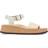 Birkenstock Glenda French Piping Natural Leather/Synthetics - Natural/White