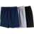 H&M Cotton Jersey Shorts 3-pack - Navy Blue/Light Grey Marl (0801267025)