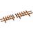 OutSunny Fixed Picket Fence for Lawn Edging 12-pack 60x34cm