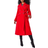 Roman Petite Longline Belted Military Coat - Red