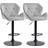 Homcom Luxurious Grey Bar Stool 117cm 2pcs