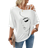Shein VCAY Figure Graphic Criss Cross Asymmetrical Neck Tee