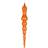 Vickerman Mercury Finial Burnish Orange Christmas Tree Ornament 50.8cm 2pcs