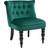 Homcom Velvet Accent Dark Green Chair