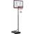 Homcom 1.55-2.1m Basketball and Stand w/ Fillable Base, Wheels, Black Black