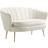 Homcom Modern Velvet Loveseat Cream Sofa 130cm 2 Seater