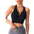 Shein Seamless Zip Up Racerback Sports Bra