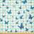 East Urban Home Cunane Butterflies Fabrics Blue, White