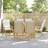 vidaXL 6 Piece Folding Bistro Chairs with Cream White Cushions Garden Dining Chair