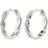 Pilgrim Ezo Twisted Hoops - Silver/Transparent