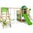 Fatmoose Wooden Climbing Frame JazzyJungle Jam XXL with SurfSwing Swing Set & Slide