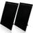 H&S Necklace Chain Stand Velvet Jewellery Holder Set - Black