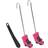 vidaXL Boot Stretchers with Shoe Horn Pink 34-40 Plastic Pink