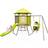 Costway 4 in 1 Children's Swing Set Outdoor Playhouse Baby Seat Slide & Ladder