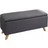 GFW Secreto Charcoal Grey Storage Bench 98x43cm