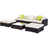 OutSunny 6-pcs - Brown Outdoor Lounge Set, 1 Table incl. 3 Sofas