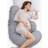 Momcozy Shape Pregnancy Pillow with Air Layer Cover