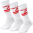 NIKE Sportswear Dri-FIT Everyday Essential Crew Socks 3-pack - White/University Red